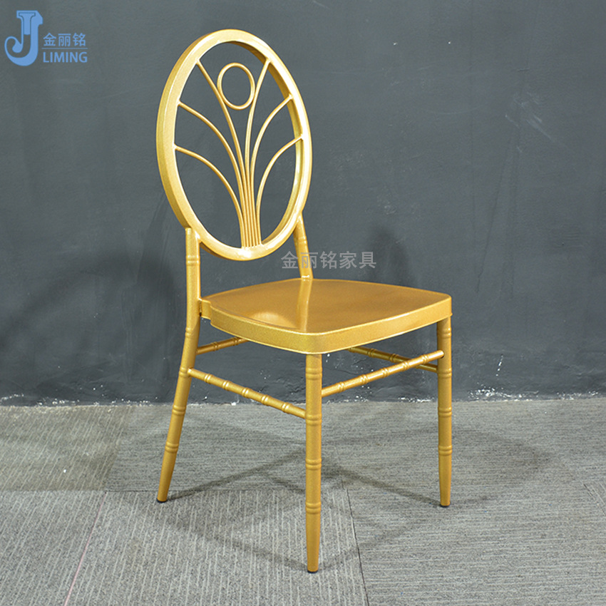 Los fabricantes exportan un gran número de Oriente Medio silla nórdica americana Phoenix Multi-forma redonda respaldo silla metal bambú Silla de comedor