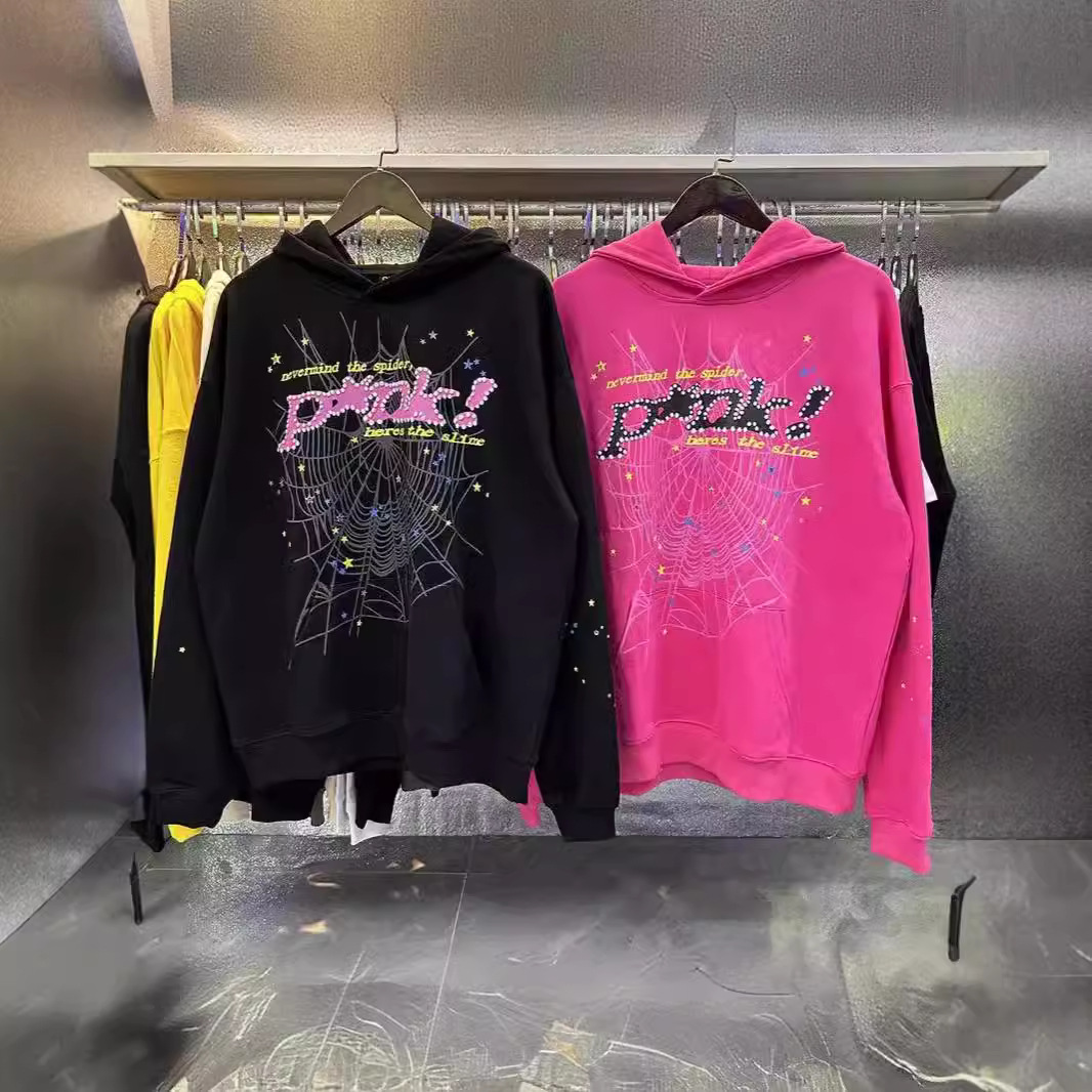 Cross-border e-commerce European and American hip-hop print high street couple loose hooded sweatshirt casual trousers sportswear set