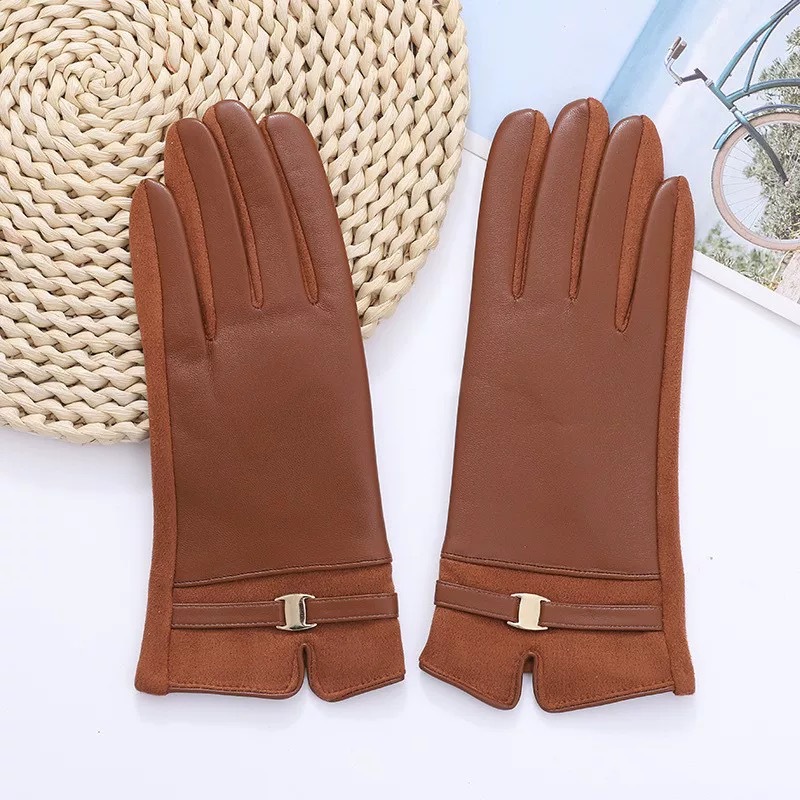 Guantes color caramelo