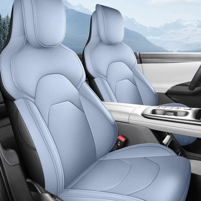 Suitable for Xiaomi Su7 Car Modelə uyğun (Original) oturacaq örtükləri - original-car-texture-customized-meteor-bluenappa-leather-dedicated-car