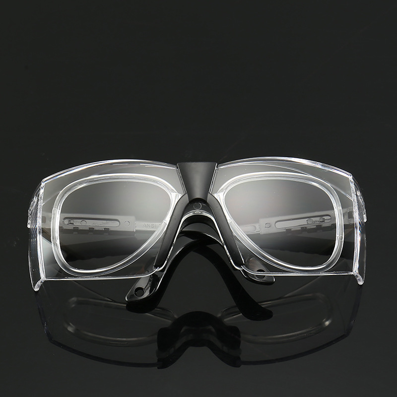 防护眼镜镜腿可调节劳保眼镜护目镜双层可配近视镜老花镜电焊眼镜