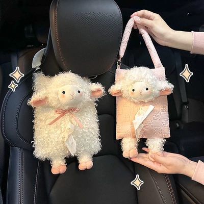 Car tissue box/set Little Sheep Hanging Type Car