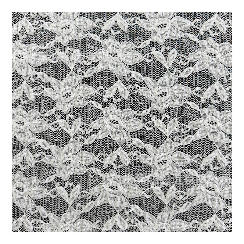 Tejido de encaje de burbuja plegado tela de encaje tridimensional base de encaje elástico fabricantes de ropa de mujer en stock