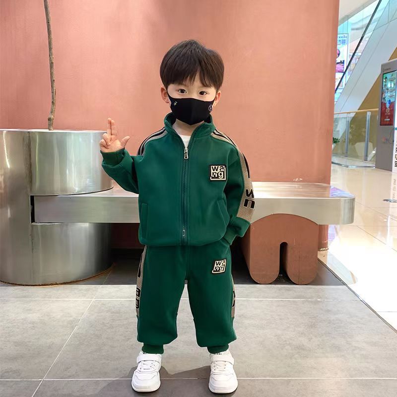 Children's boys' cardigan, woven belt, long sleeved set, spring autumn clothing, children's and babies'_voghion.com