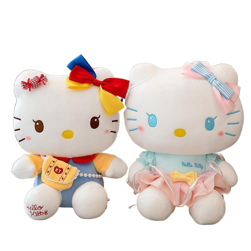 Genuino HelloKitty muñecas Kitty muñecas de tela mochila gatos juguetes de peluche cumpleaños chica