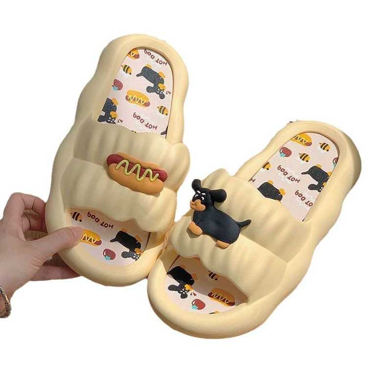 Slide, slippers, summer cute footwear platform with bow, wholesale