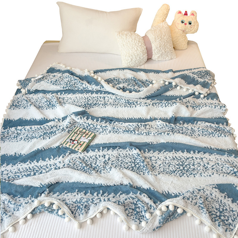 Jacquard catiónico mantas de pelo mantas delgadas mantas de aire acondicionado mantas de siesta de oficina mantas de sofá mantas de cuatro estaciones mantas universales