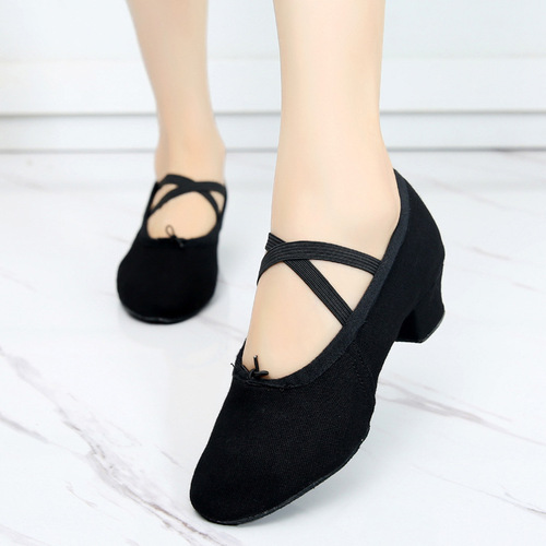 Bodybuilding teacher shoes soft sole ballerina belly folk dance yoga performance with heel practice dance shoes wholesale