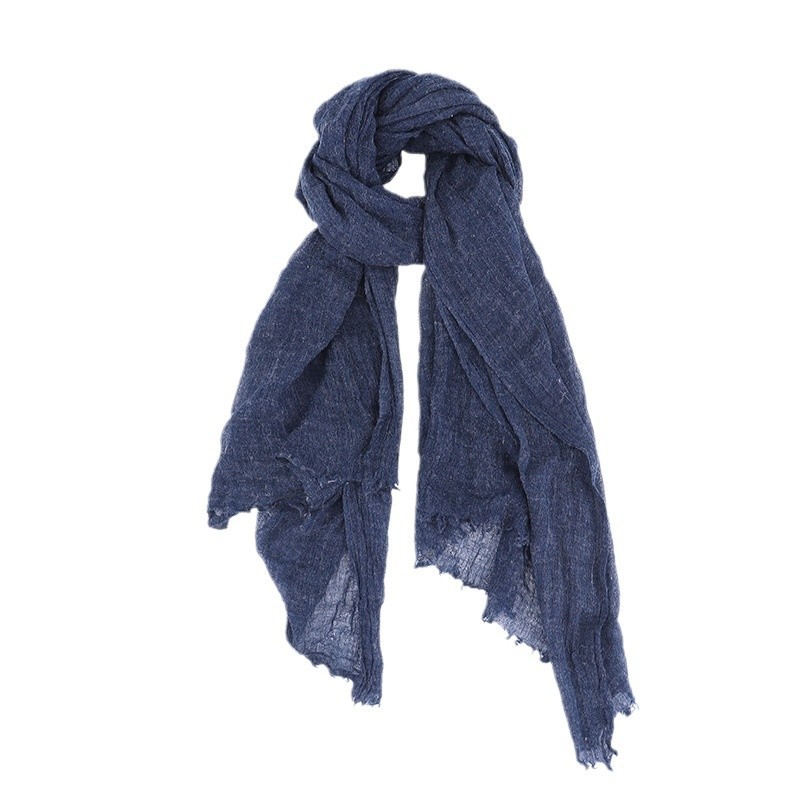 Bufanda transfronteriza de algodón y lino Amazon mismo color sólido estilo estilo literario chal femenino todo fósforo cálido comercio exterior bufanda de lana