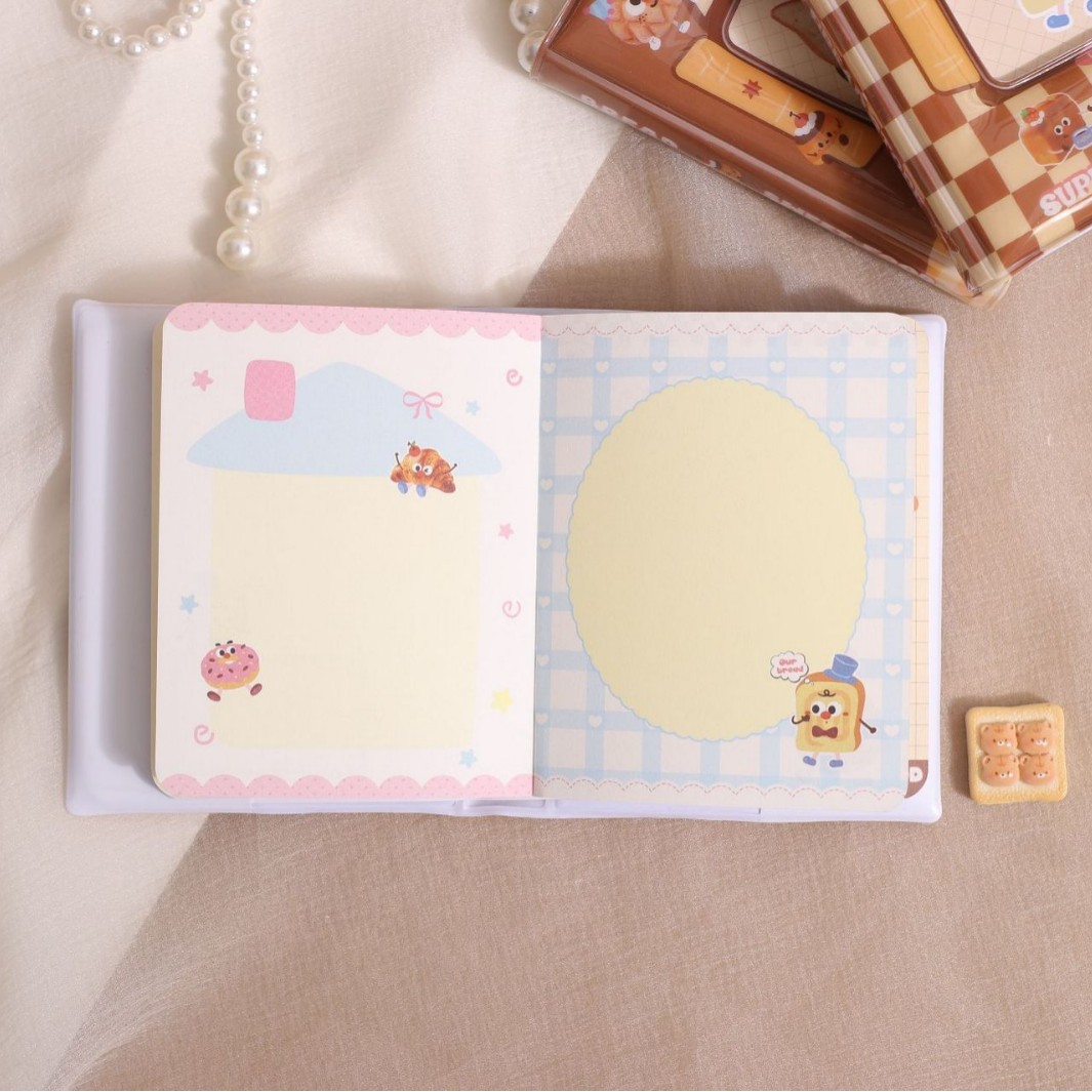 Cuaderno de dibujos animados de alto valor de color de la historia de pan, papel engrosado para escribir sin tinta en el cuaderno de notas del estudiante