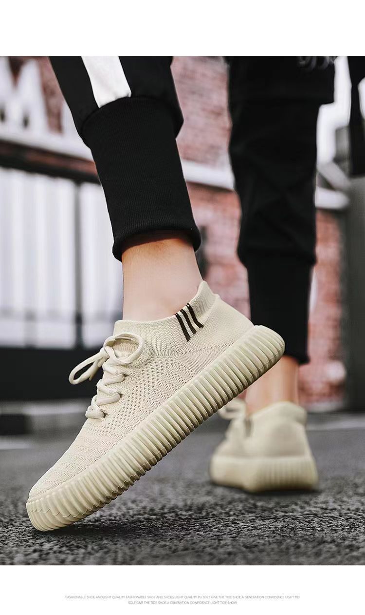 Couvre-chaussures respirant pour hommes et femmes, haut en gelée, bas Flyknit en noix de coco, chaussures de Couple, filet décontracté, 2024_voghion.com