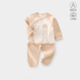 春秋季婴儿衣服0-3月男女宝和尚服a类纯棉无骨新生儿分体内衣套装