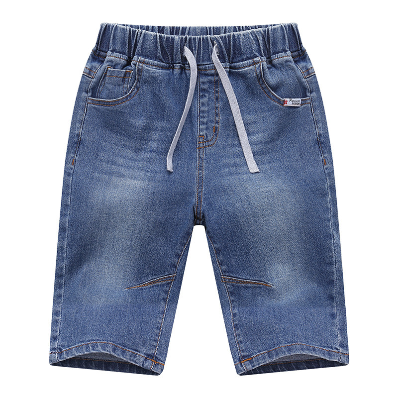 男童牛仔短裤弹力夏季薄款童装七分裤中大童休闲洋气儿童裤子批发