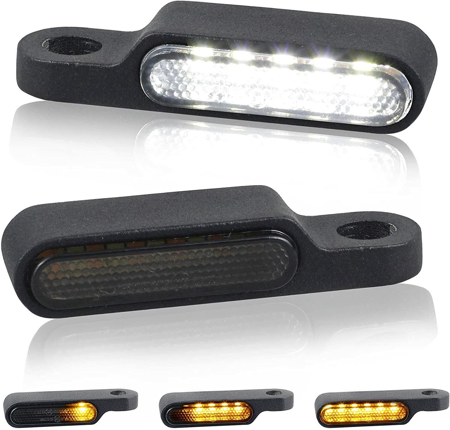 accesorios de modificación de motocicleta mini 6LED secuencial de flujo de agua luz de dirección espejo luz de palanca indicador amarilla