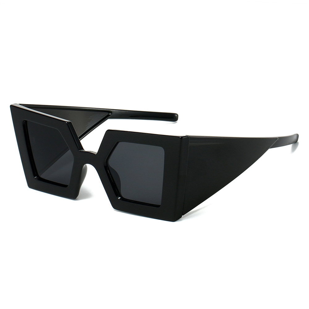 Occhiali da sole moderni con montatura larga, stile cross-border super cool, alla moda, per uomo e donna, con gamba larga, ideali per attività all'aperto e in strada._voghion.com
