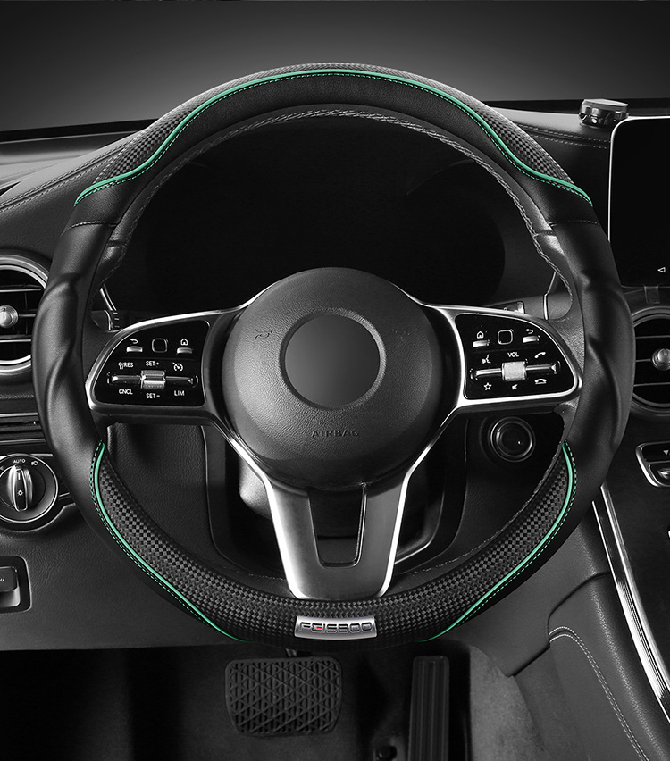 2025 new steering wheel cover high-end sports 3D cheetah car booster cover non-slip shock-absorbing breathable car handle cover