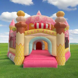 Ice Cream Inflatable Trampoline Slide Naughty Castle Foreign Trade Factory New Inflatable Castle Outdoor Children's Trampoline Cross-Border