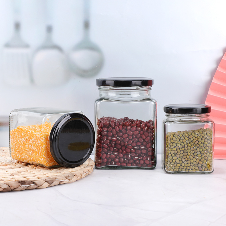 厂家现货批发80ml四方蜂蜜瓶 密封玻璃果酱瓶 酱菜燕窝包装食品罐