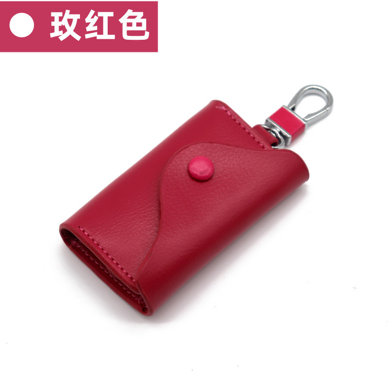 Estuche para llaves de cuero para hombres de alta gama Estuche para llaves de cintura multifuncional de gran capacidad Bolso para llaves universal de cuero para el hogar para mujeres