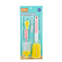 Dora Dora 6-Piece Set Milk Bottle Brush, Nipple Brush, Sipper Brush Combo Pack Milk Bottle Cleaning Set 6062