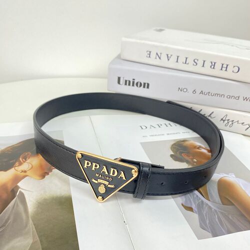 New fashion trend luxury style black triangle letter buckle women's belt accessories jeans suit pants leather belt 