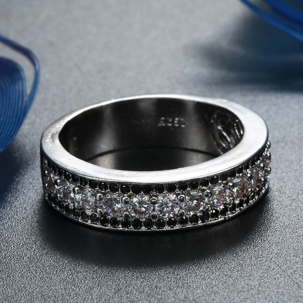 Copper stone inlay, zirconium, ring for men and women, Amazon, European style, wholesale