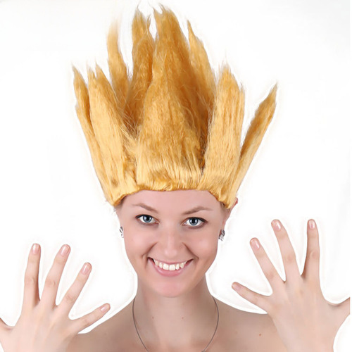 Flame Wig Cosplay Troll Festival Wig Halloween European and American Party Carnival Seven Dragon Balls Wig 