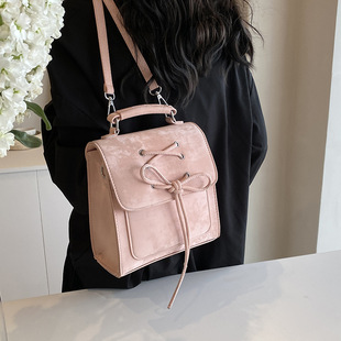 Portable Bag Women's 2024 Spring and Summer Korean Style Simple Casual Backpack Niche High-end Fashionable Small Backpack