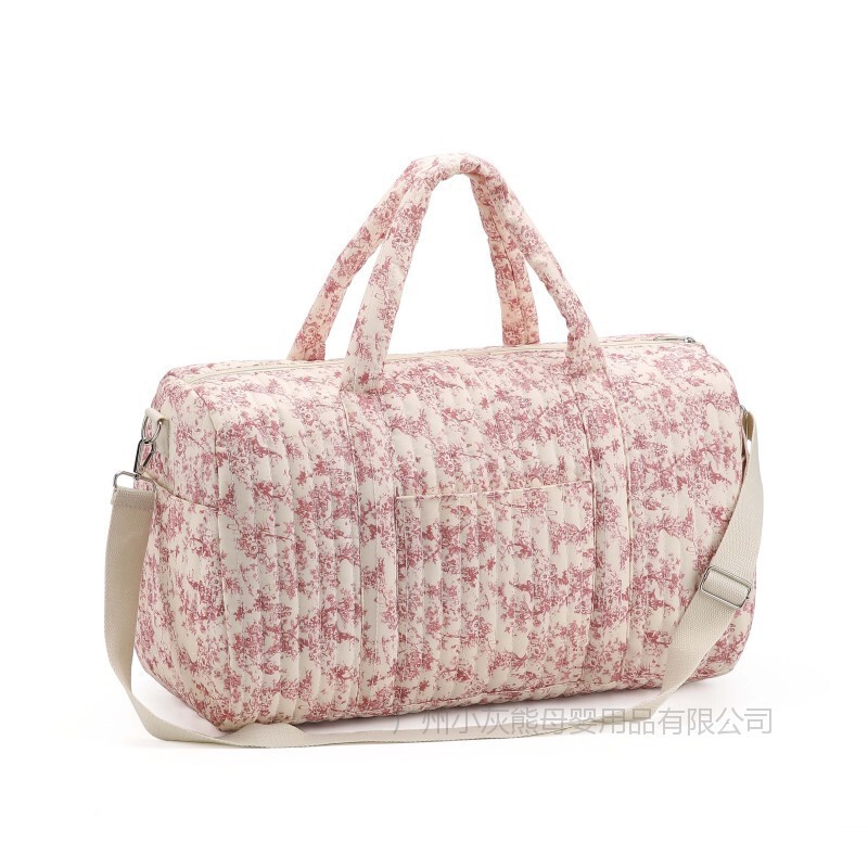 Korean-Style Floral Print Multifunctional Handbag for Mothers and Babies, Large Capacity Diaper Bag, Portable Travel Bag for Outings Korean-Style Floral Print Multifunctional Handbag for Mothers and Babies, Large Capacity Diaper Bag, Portable Travel Bag for Outings