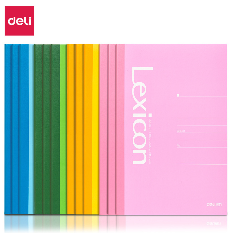 Deli A5/B5 cuaderno 100 páginas copia suave 60 páginas estudiante línea horizontal libro 30 20 páginas diario Libro de Negocios