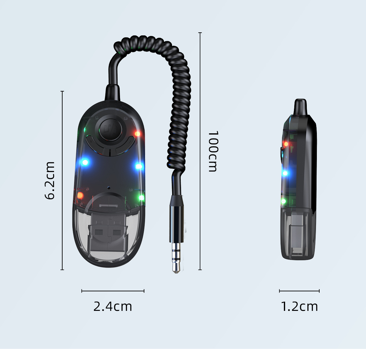 New Fm Bluetooth 5.3 Transmitter and Receiver Car Mp3 Mobile Phone Audio Adapter Car Wireless Bluetooth Audio