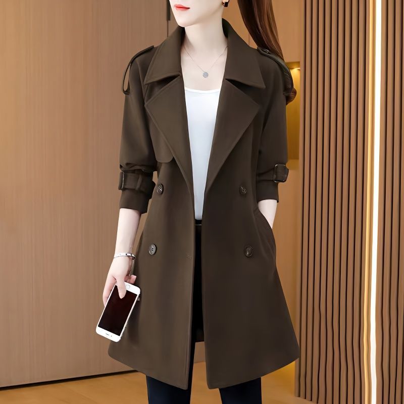 中长款呢子大衣春秋新款洋气感洋气时尚女士风衣外套