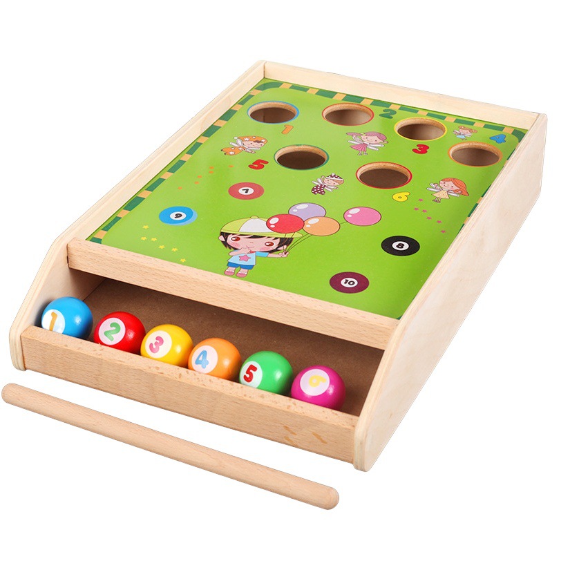 Inicio Educativo Mini juego de padres e hijos Niños y niñas juego de escritorio pelota de mesa para niños pequeños Bola de juguete bolos pequeños billar