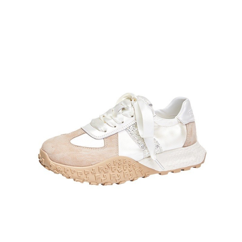 Su Yinyin mismo estilo pequeño cuero con cordones Forrest Gump zapatos retro de suela gruesa realce deportes casuales zapatos de entrenamiento alemán mujeres