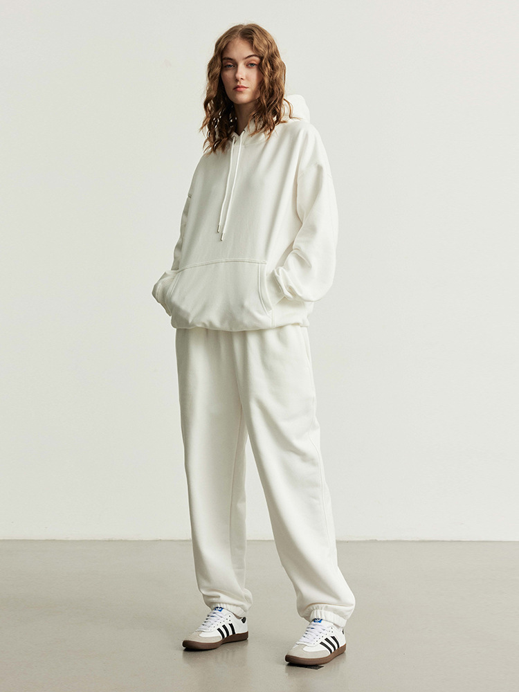 Liquidación, sin devoluciones ni cambios, pantalones deportivos casuales de forro polar técnico cálido para otoño e invierno, de corte recto y holgado, con puños, para hombre y mujer. image 5