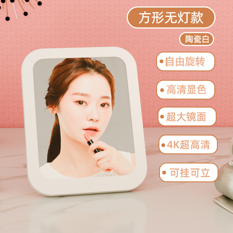 Espejo de maquillaje de escritorio con lámpara para iluminar espejo de belleza para el cuidado de la piel dormitorio de estudiantes mirillo de tocador led espejo de maquillaje de dormitorio