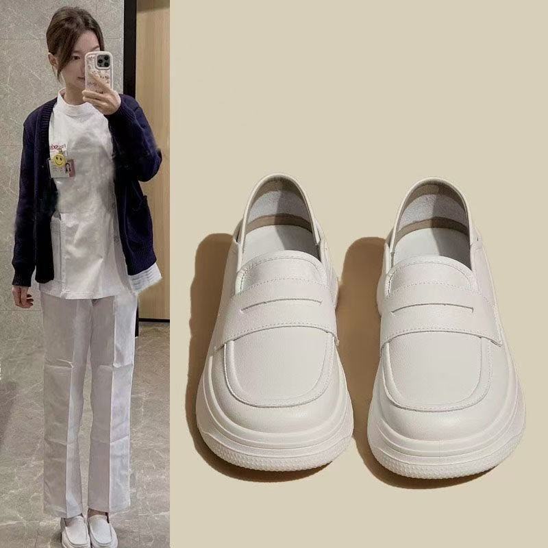 White Nurse Shoes for Women, Soft-Soled, Flats-Soled, Breathable, Non-Tiring, Comfortable, Deodorant, White Shoes, Special Work Shoes for Medical Care, Non-Slip