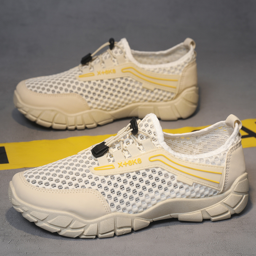 Zapatos de hombre de verano nuevos zapatos de malla transpirables zapatos de retroceso al aire libre zapatos suaves cómodos zapatos casuales de hombre
