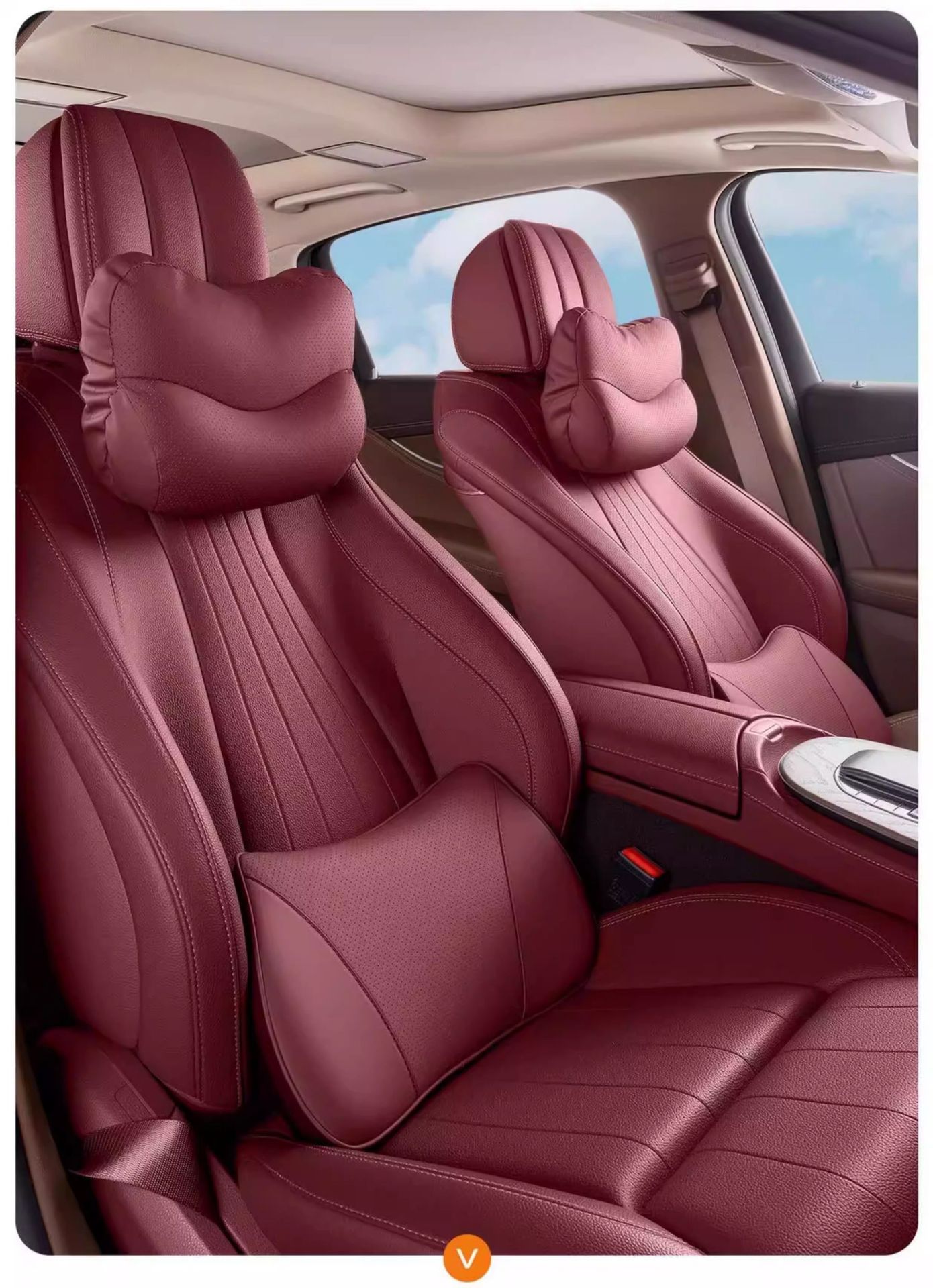 Car Headrest and Neck Pillow Set for Bmw and Mercedes, Suitable for All Seasons, with Lumbar Support, 2026 New Model