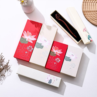 in stock lotus comb box car pendant headdress packaging box antique hairpin box jewelry box gift packaging bag