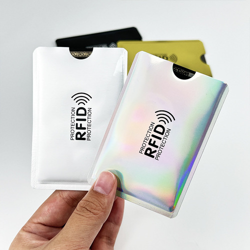 Cross-border laser RFID card case anti-scanning anti-demagnetization anti-theft NFC bank ID aluminum foil shield card case