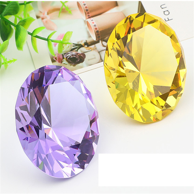 diamond transparent glass decorations for home use