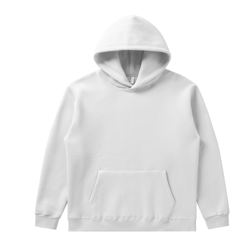 Men's FW2025 US Streetwear Hoodie - Solid Color Thick Fleece|undefined