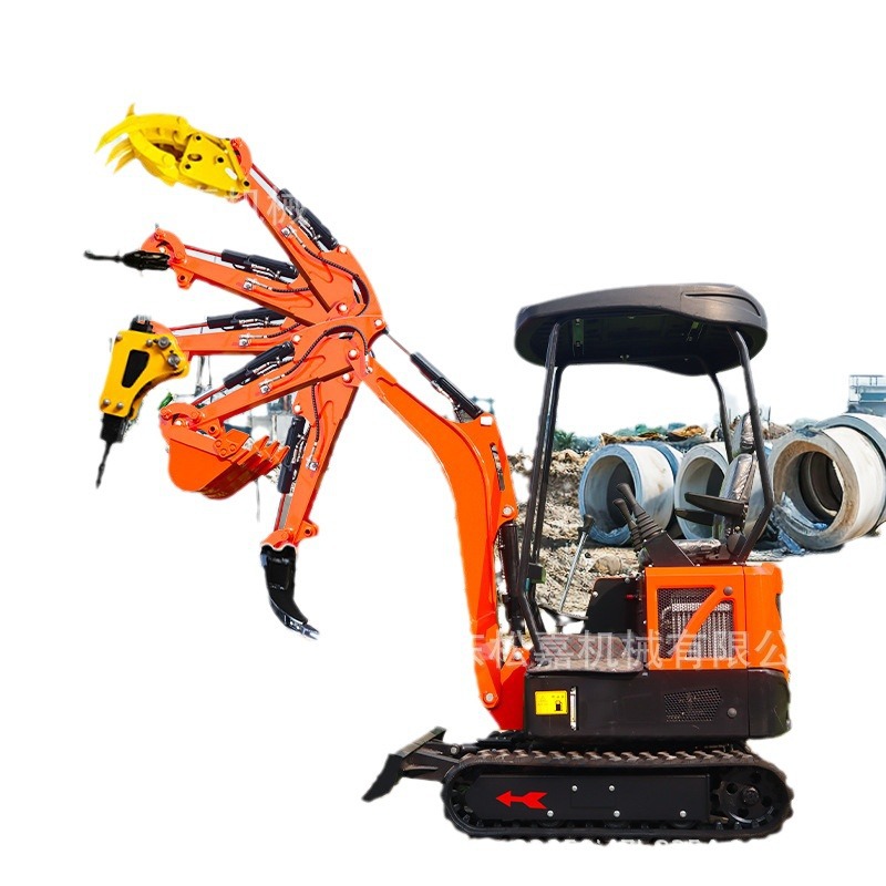 pequeña excavadora interior huerto triturado zanja excavadora agrícola montañosa excavadora hidráulica pequeña