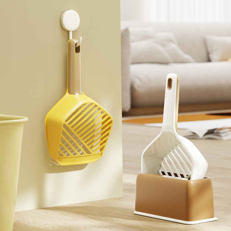 Productos transfronterizos para gatos de Amazon, arena para gatos de tofu, pala grande, caca, limpieza, limpieza, kit de inodoro, pala de arena para gatos