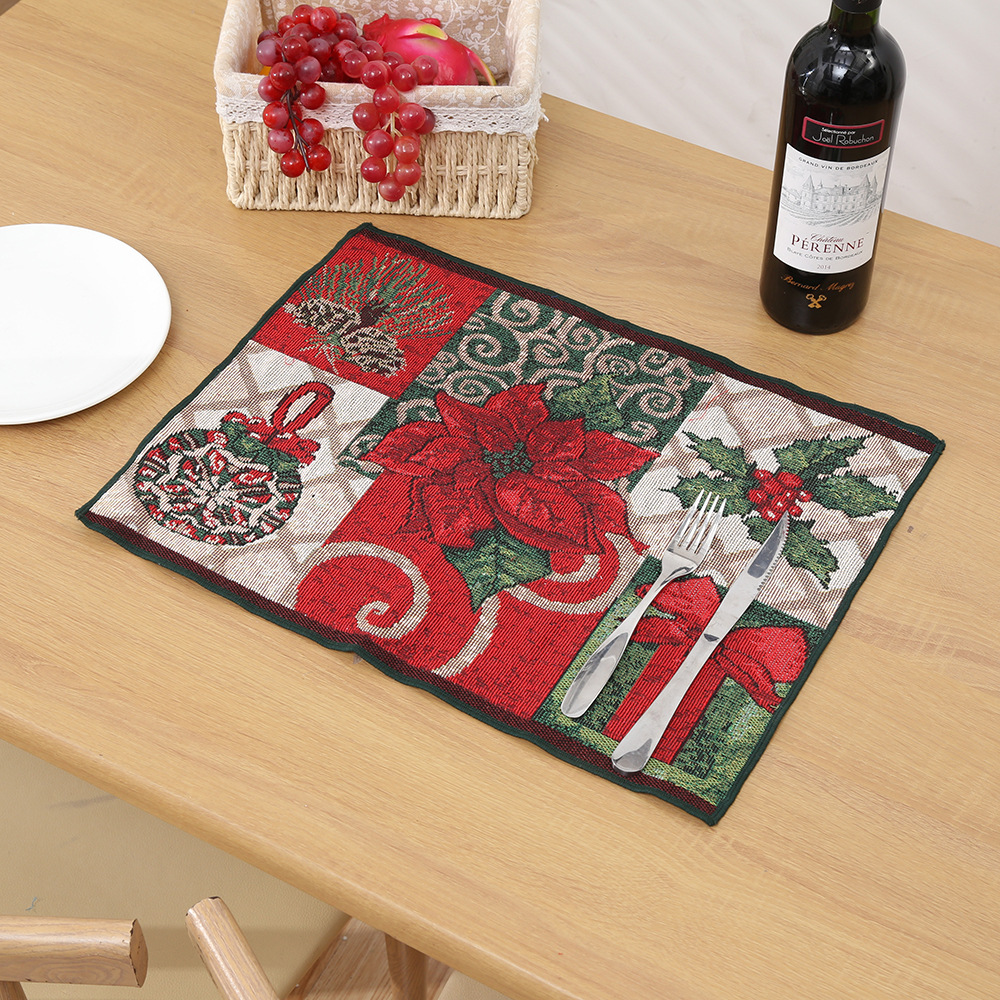 2024 nuevo cojín de Navidad cojín de muñeco de nieve de Navidad cojín de mesa de decoración familiar cojín de mesa de Navidad Jacquard