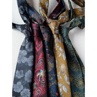 Manufacturer cross-border fashion retro tie men's high-end hand knotted business suit shirt work casual formal wear wedding