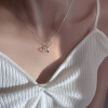 Summer small design necklace, advanced chain for key bag , silver 925 sample, trend of season, internet celebrity