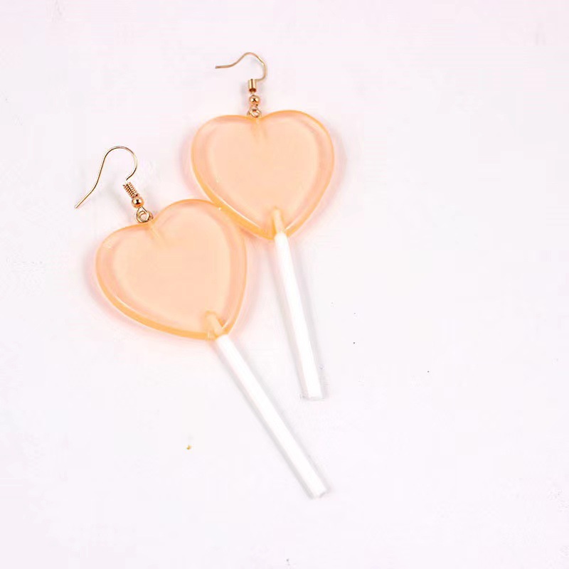 1 Pair Fashion Heart Shape Arylic Women's Drop Earrings display picture 2