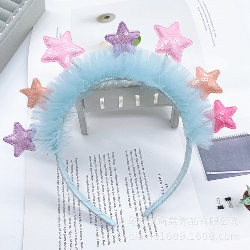 Korean baby girl crown headband girl princess little girl rhinestone lace Korean cute hairpin